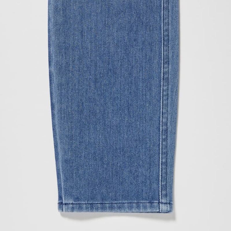 Women's Uniqlo Ultra Stretch High Rise Cropped Jeans Blue | DYLE-61530