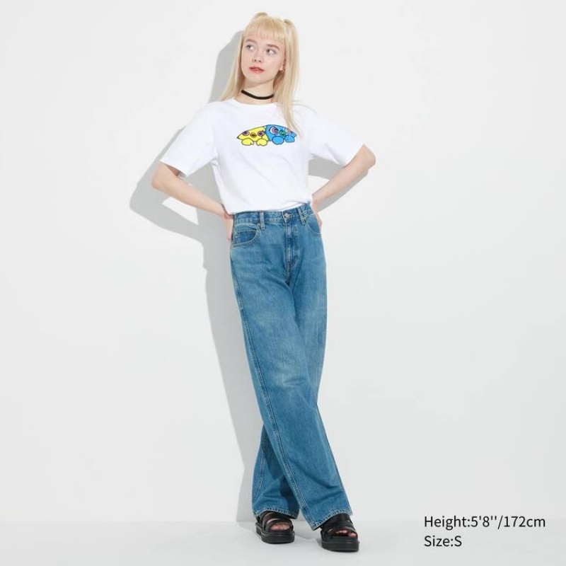 Women's Uniqlo Utgp2023 Mfa Graphic T Shirts White | HNEV-78910