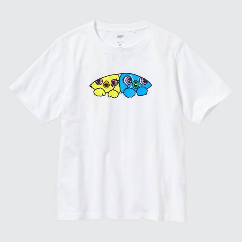 Women's Uniqlo Utgp2023 Mfa Graphic T Shirts White | HNEV-78910