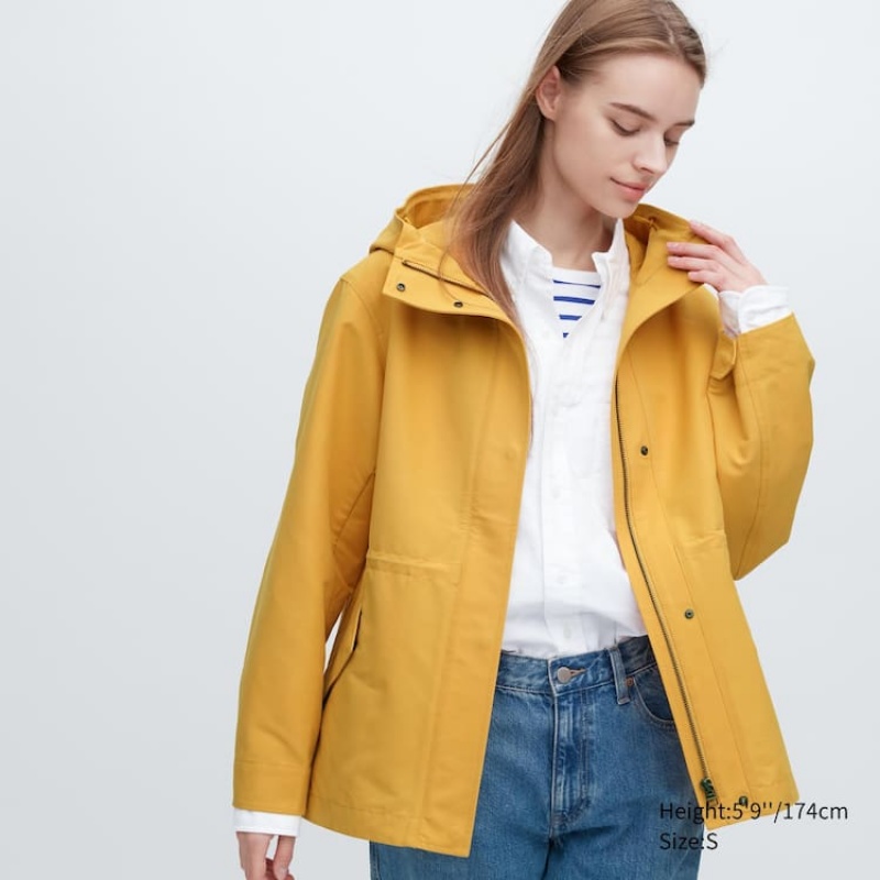 Women's Uniqlo Utility Parka Yellow | LCWD-45876