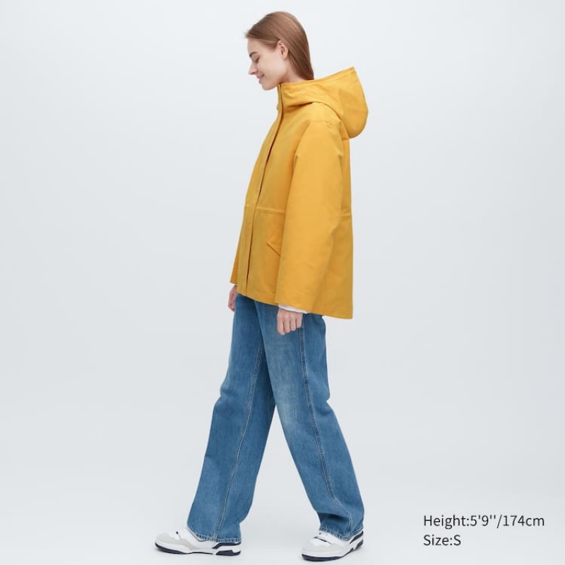 Women's Uniqlo Utility Parka Yellow | LCWD-45876