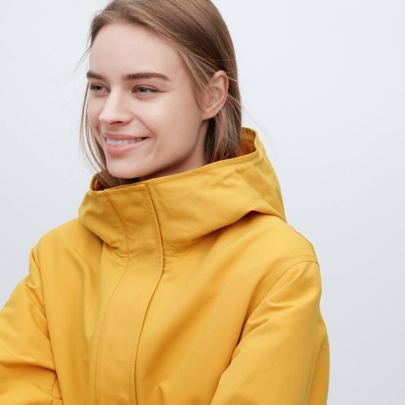 Women's Uniqlo Utility Parka Yellow | LCWD-45876