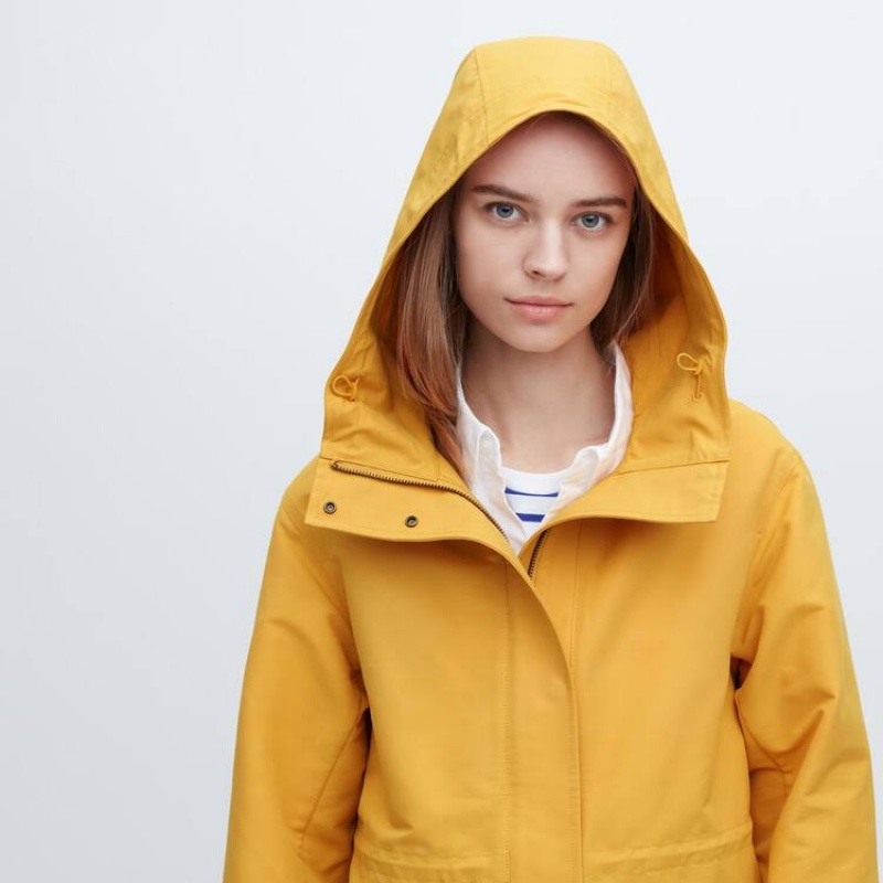 Women's Uniqlo Utility Parka Yellow | LCWD-45876