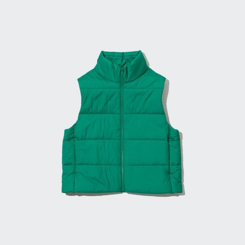 Women\'s Uniqlo Warm Padded Jackets Green | DVCQ-25796